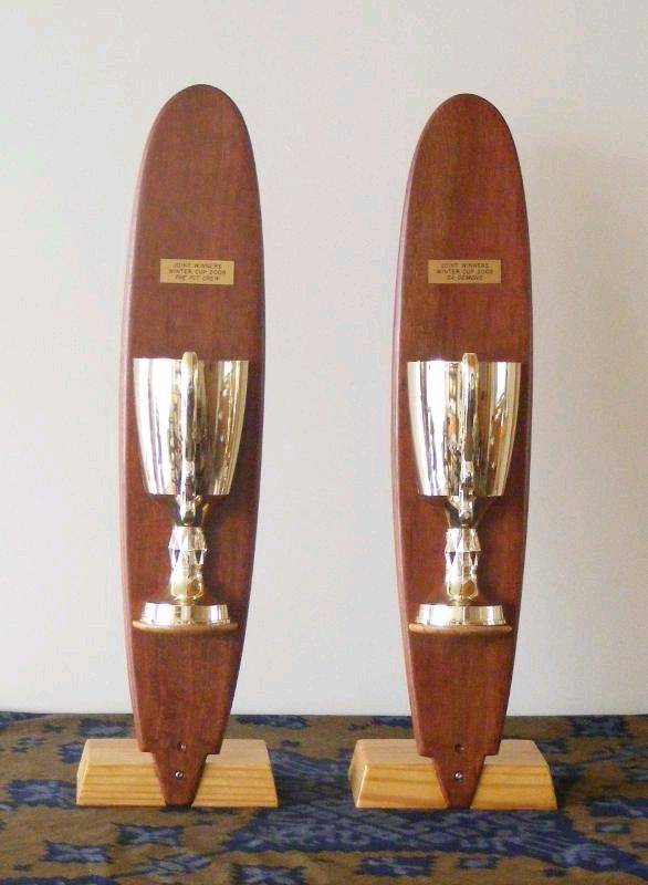 Split cup trophies for GTC winter challenge, winners the Demons and the Crew