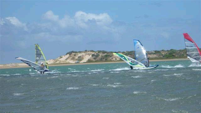 Slalom comp at river mouth