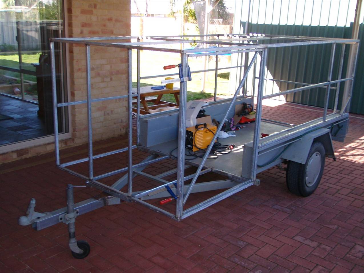 Trailer frame nears completion