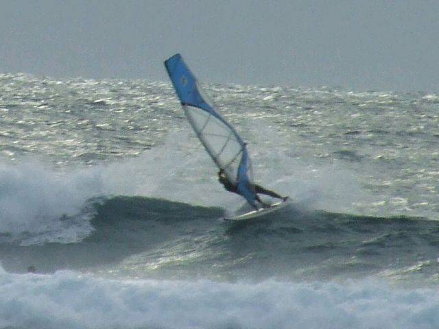 cold windy winter front 21 August 2010 Riders  JB and Langy squeezed a session down south