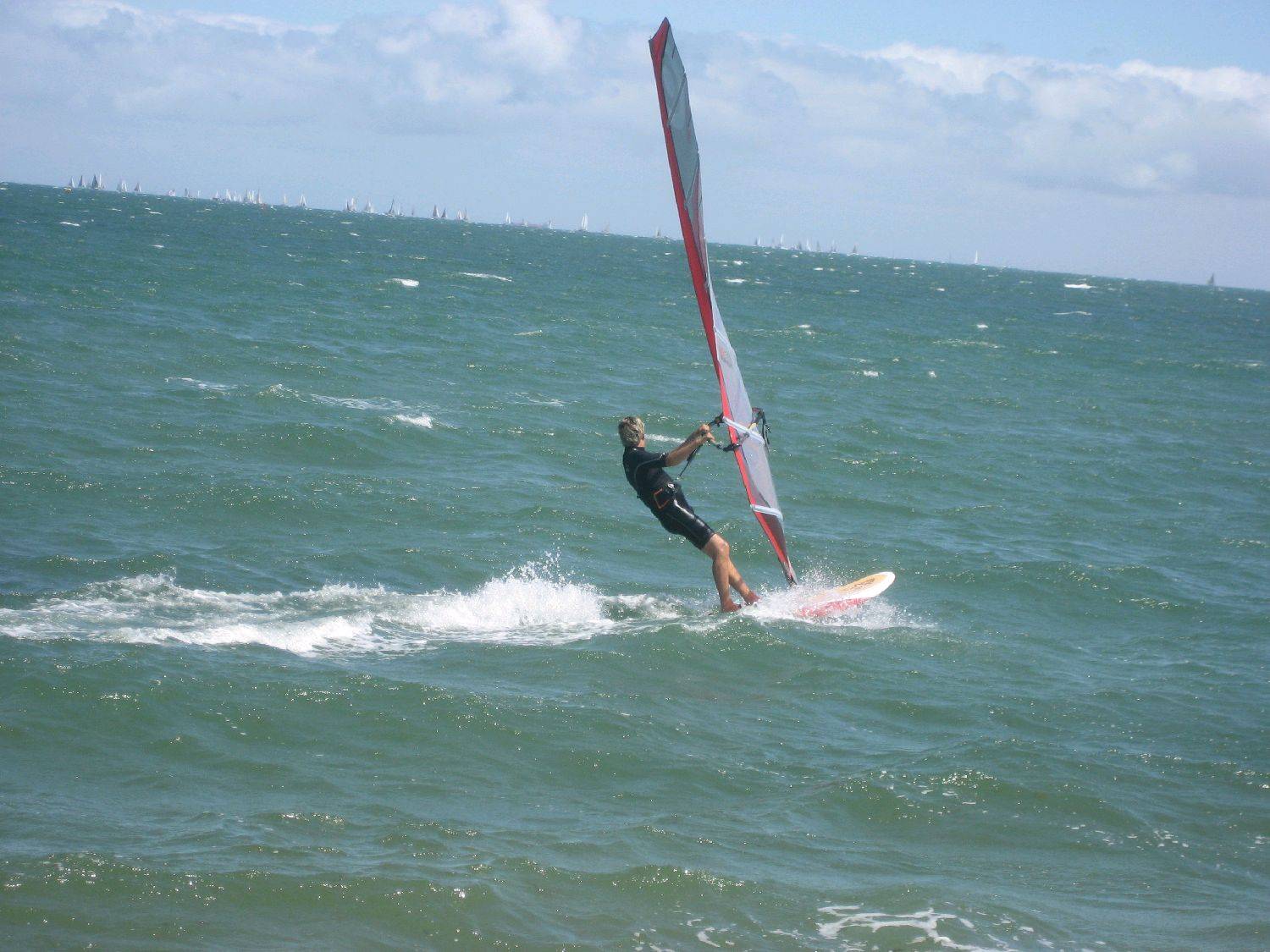 Heading out at Elwood on the Red 65 V8