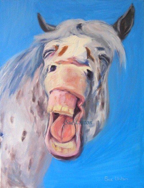 HA HA ! Thats a good one! - 40 x 50cms Oil on canvas - For sale on my website