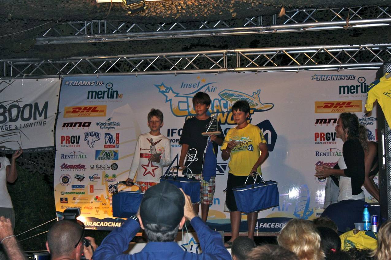 Alex on the podium IFCA Slalom World Championship