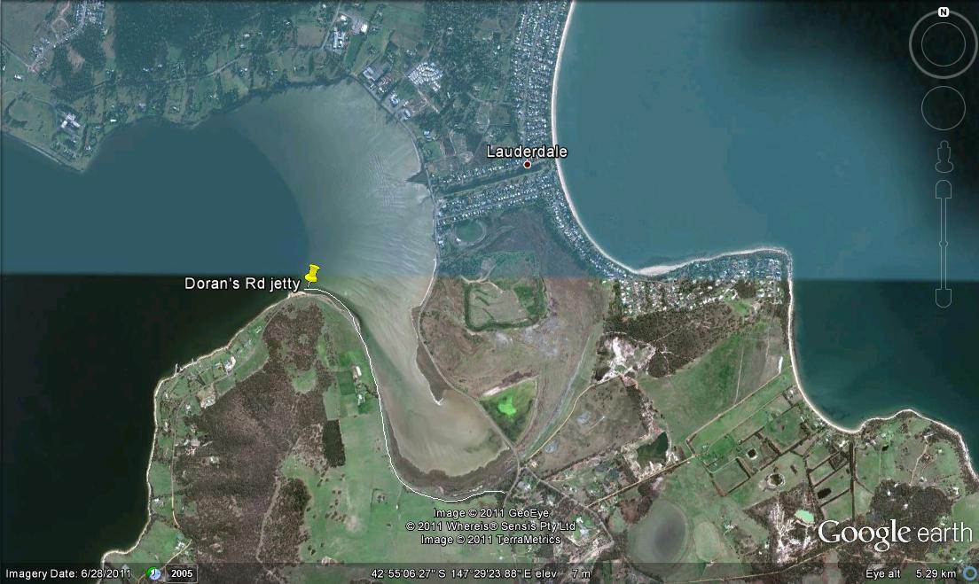 Dorans Rd jetty map