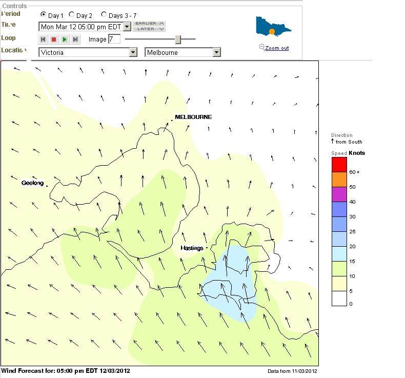 phillip island wind map