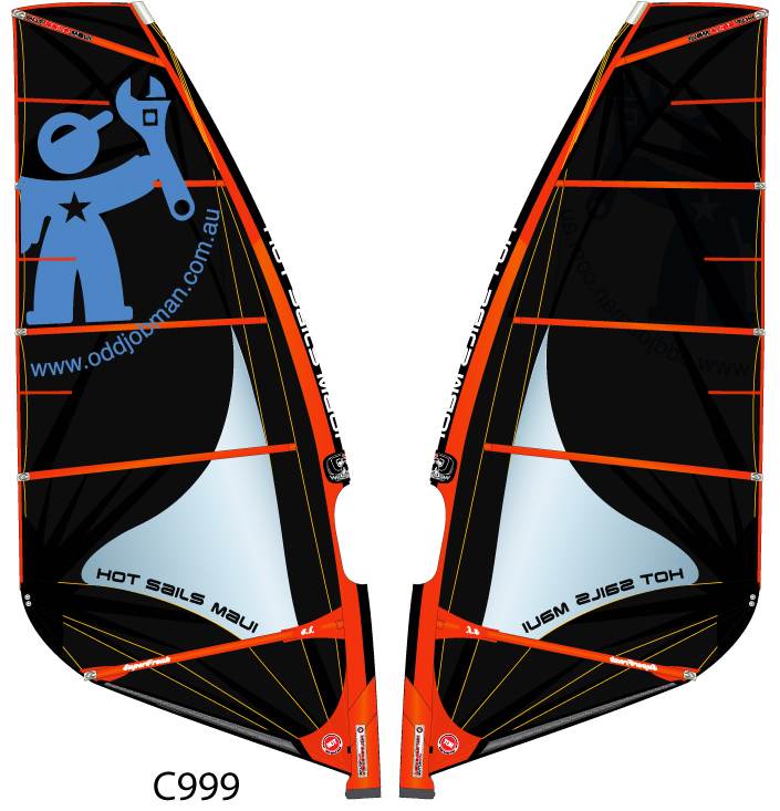 Company logo on sail