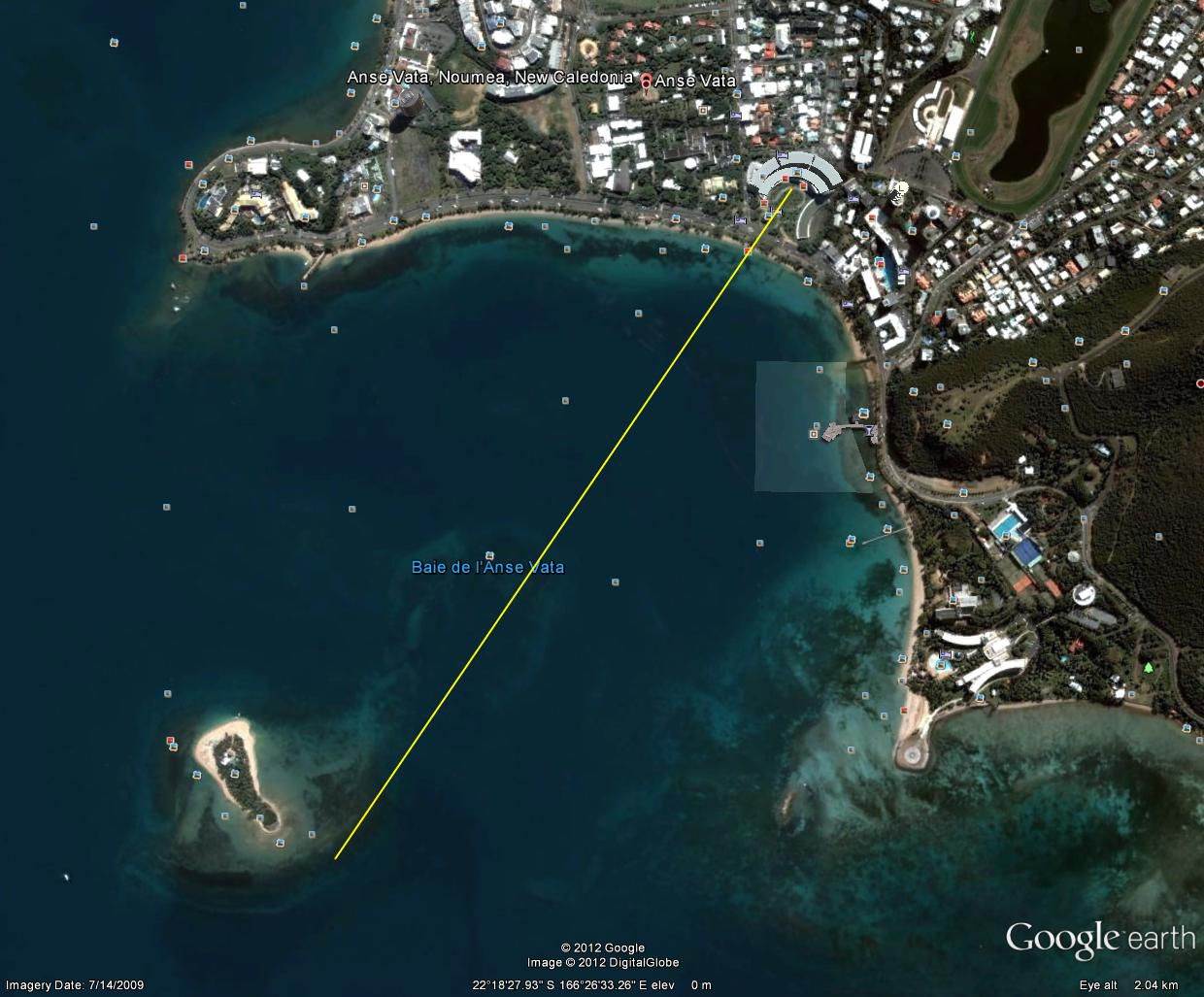 Anse Vata across the bay