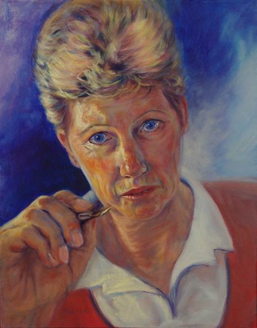 Making a mark - self portrait 2012