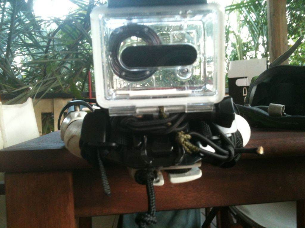 GoPro boom end mount using helmet strap 2