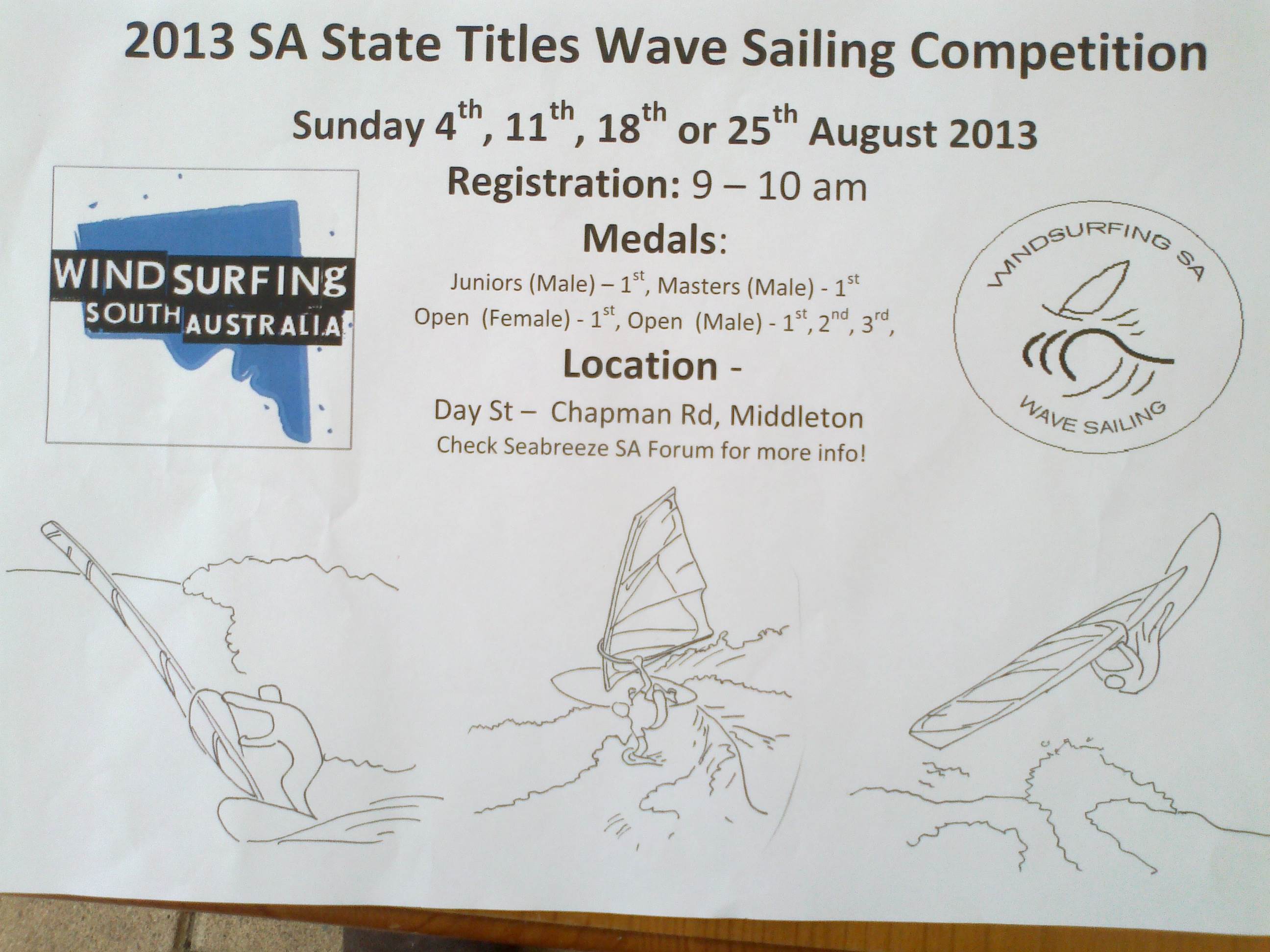 SA State Titles Wave Sailing 2013
