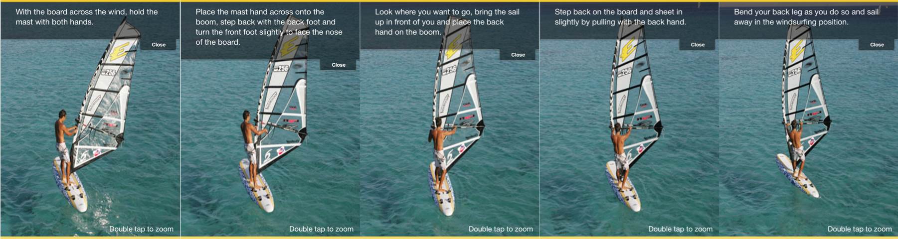 getting into sailing position