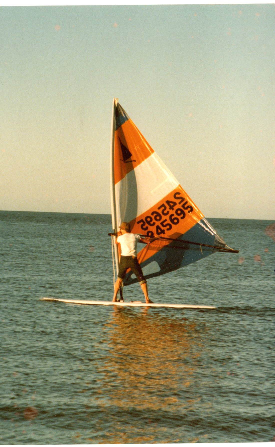Ian first windsurfing