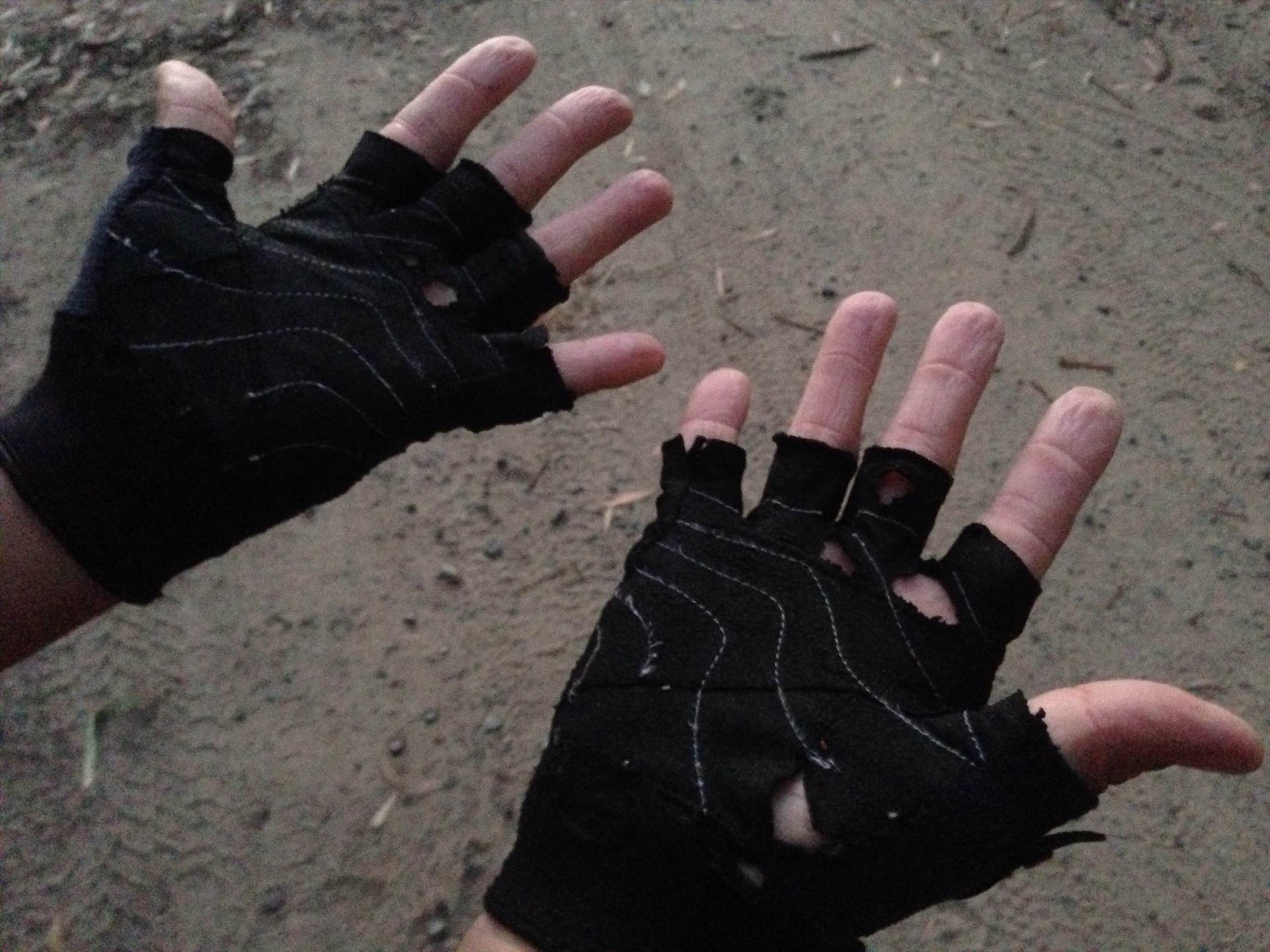 Time on water - worn gloves