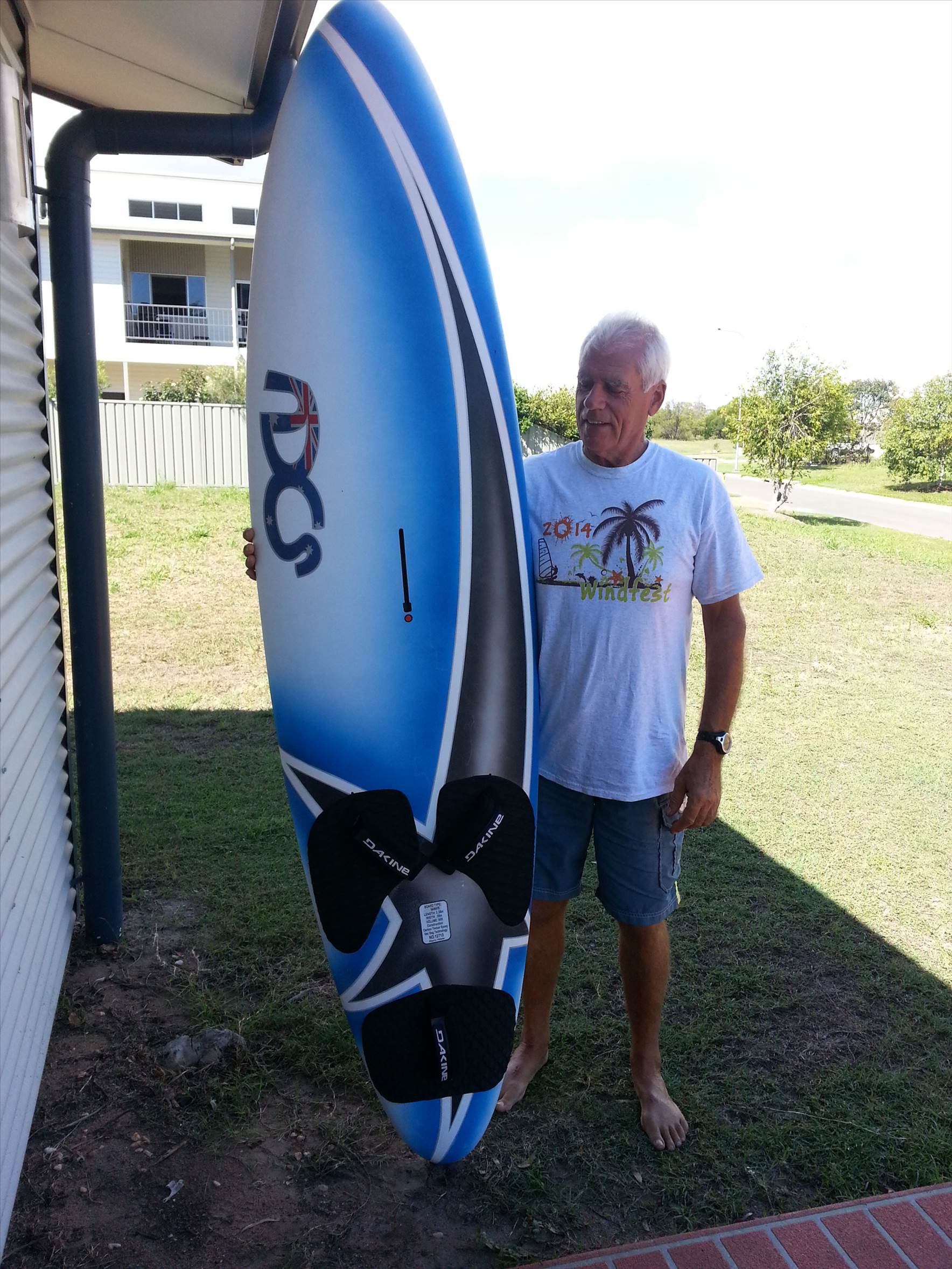 Greg with his NCX wave board prize