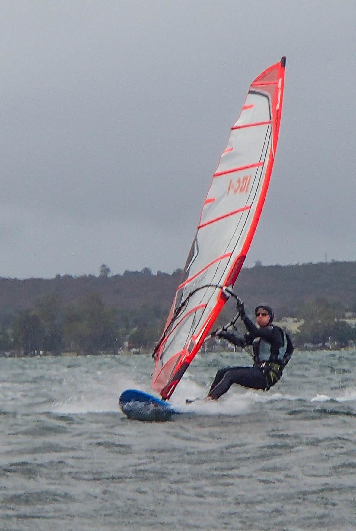 Funny faces pulled while sailing