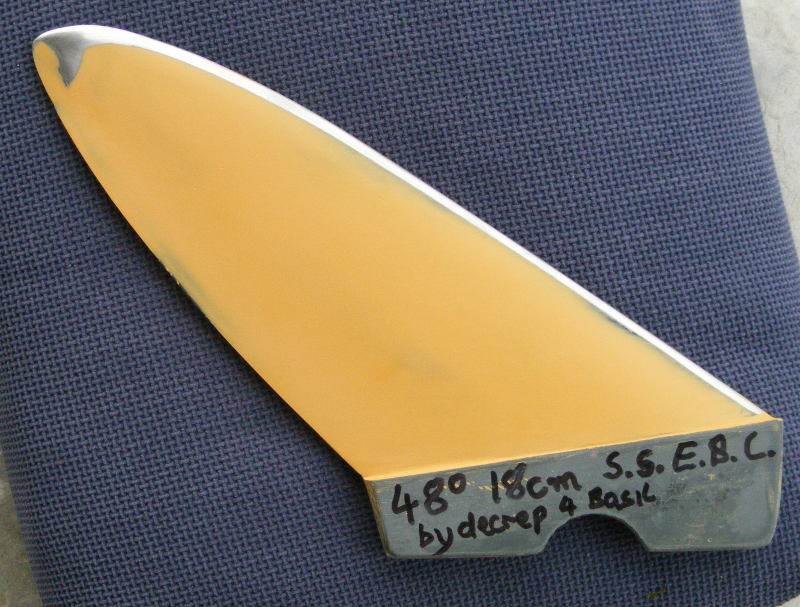 balsa stainless fin ready for barrel nut