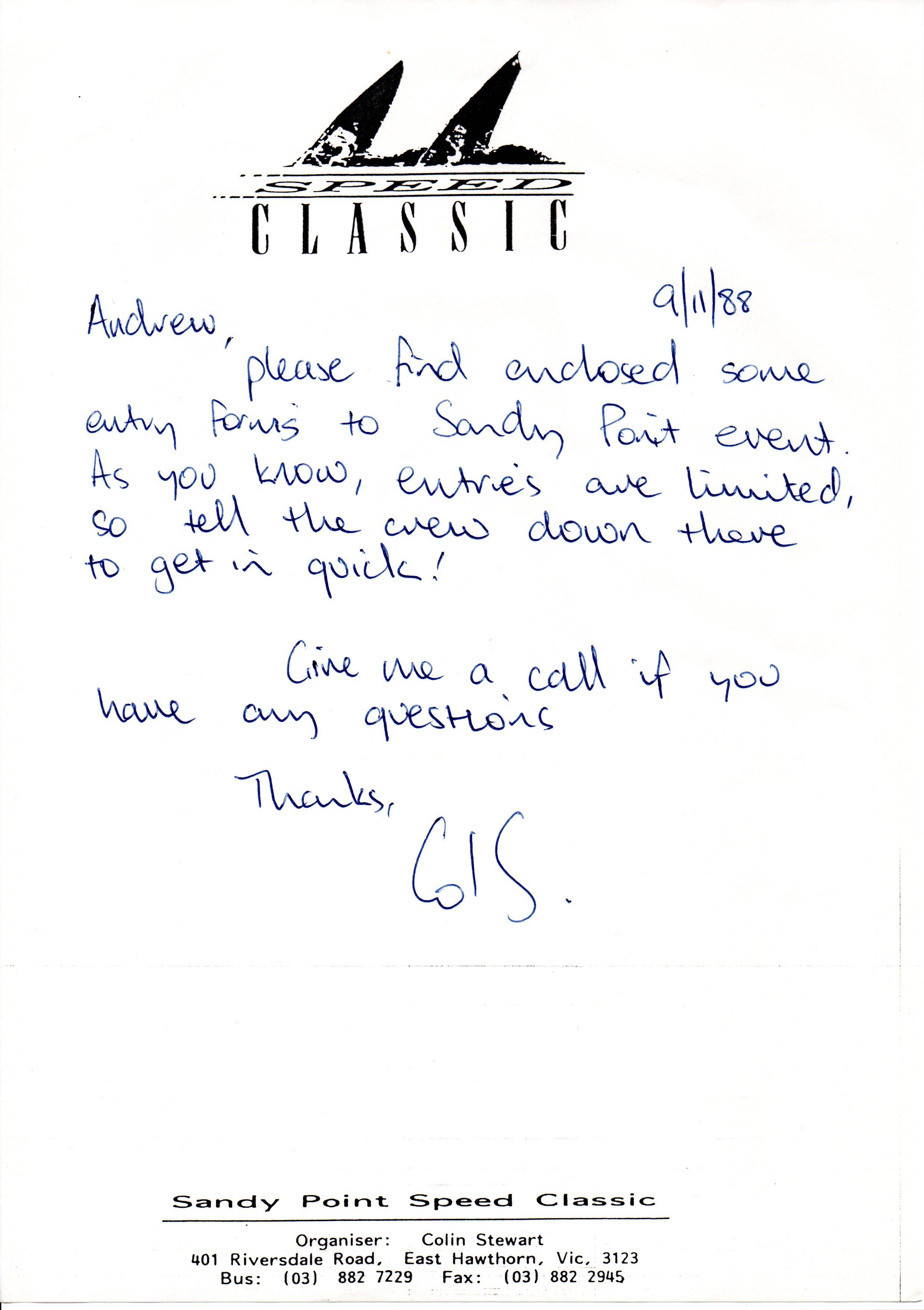 Sandy Pt classic 1988001