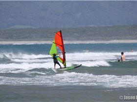Elli Halank-AUS3111 age 10 windsurfing in waves