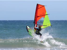Elli Halank-AUS3111 age 10 windsurfing in waves