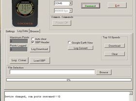 Locosys GW-52 Utility V1.4 Log Clear Button