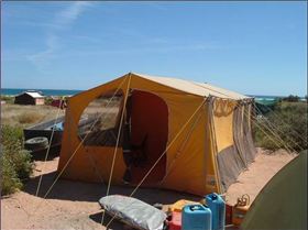 the less sh#t hot (repaired) campsite at gnarls post first 4.2 day