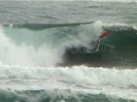 Nomadic Day 2 - Ian Pott - Busted Sail and Mast from this wave!