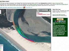 Using GPS Visualiser for windsurfing trackmap 2