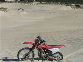 bike bogged in sand - 1