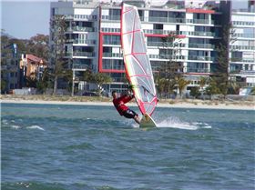 Jesse trying out his new arm lengthening technique