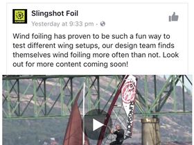 Slingshot windfoil fail