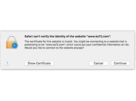 KA 72 website warning