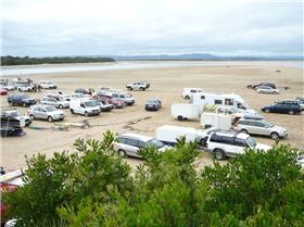 another view of the Sandy Point parking area