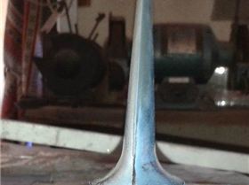 filleted delta ready to test, front view