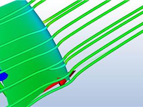 negative pressure buildup  under leading edge