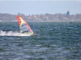 Various Windsurfers on River at Melville at the weekend