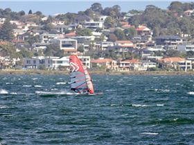 Various Windsurfers on River at Melville at the weekend