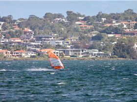 Various Windsurfers on River at Melville at the weekend