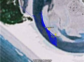 Speed Sailing on an easterly at Sandy Point. Date unknown...