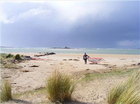 Tide on the way out and wind on the increase ...