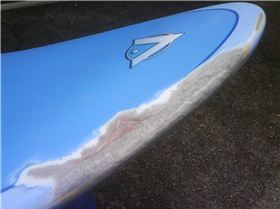 Damage and lack of divinycell on rails..