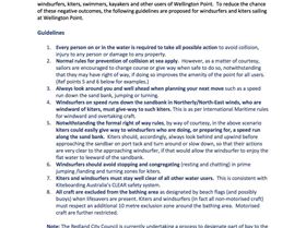 Wind & Kite Surfers around Proposed Bathing Area