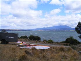 OK for Nautical Mile (just) in a SWly - 1.1 NM wide bay