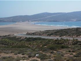 Shot of Prasonisi looking down from the road