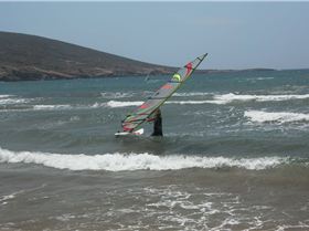 Mediterranean side of the point (flat water speed off shore wind)