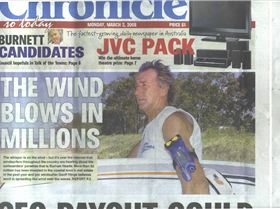 Front page article from the Fraser Coast Chronical 3/3/08