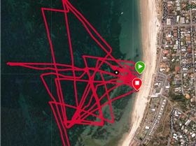 Windsurfer LT course race in 10 knots