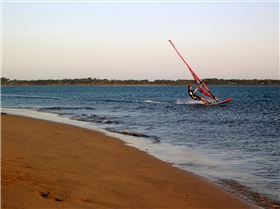 Flat water sailing at Blacks Beach, Mackay (15-20kts)