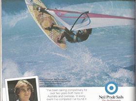 Scotty O'Connor NP Advert Bombora Freesail September-October 1983