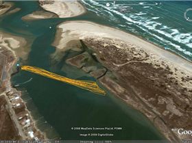GPS track at the Murray Mouth on the 21st of March, 2008