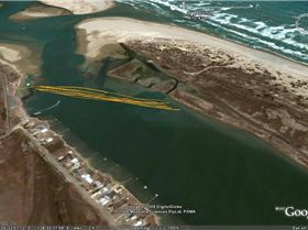 GPS track at the Murray Mouth on the 21st of March, 2008